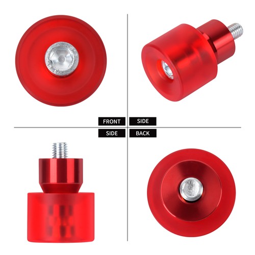 2x Protectores de Motor Barras de Choques 12mm Extremo Bolas Protector Rojo Para Harley - Imagen 7 de 17