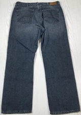 Vintage Tommy Hilfiger Baggy Jeans Mens 38x32 Freedom Blue Wide Leg Hip Hop Y2K