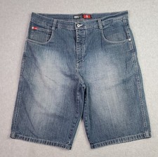 VTG Southpole Jean Shorts Mens 42 Jorts Blue Baggy Long Loose Denim Y2K Skater