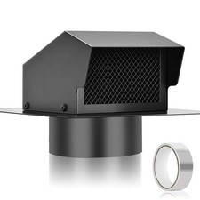 6 Inch Roof Vent Cap, Heavy Duty Galvanized Steel Removable Roof Exhaust Vents