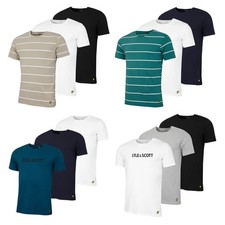 Lyle & Scott Mens 2026 Printed Cotton Blend Regular Fit 3 Pack T-Shirt