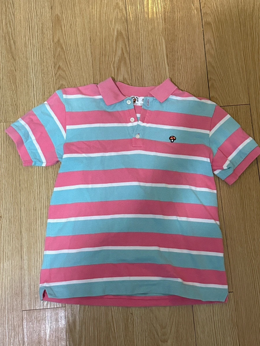 A BATHING APE エイプ ピンクボーダー ポロシャツ Mサイズ A Bathing Ape Size S Pink Shirts for Men for sale | eBay