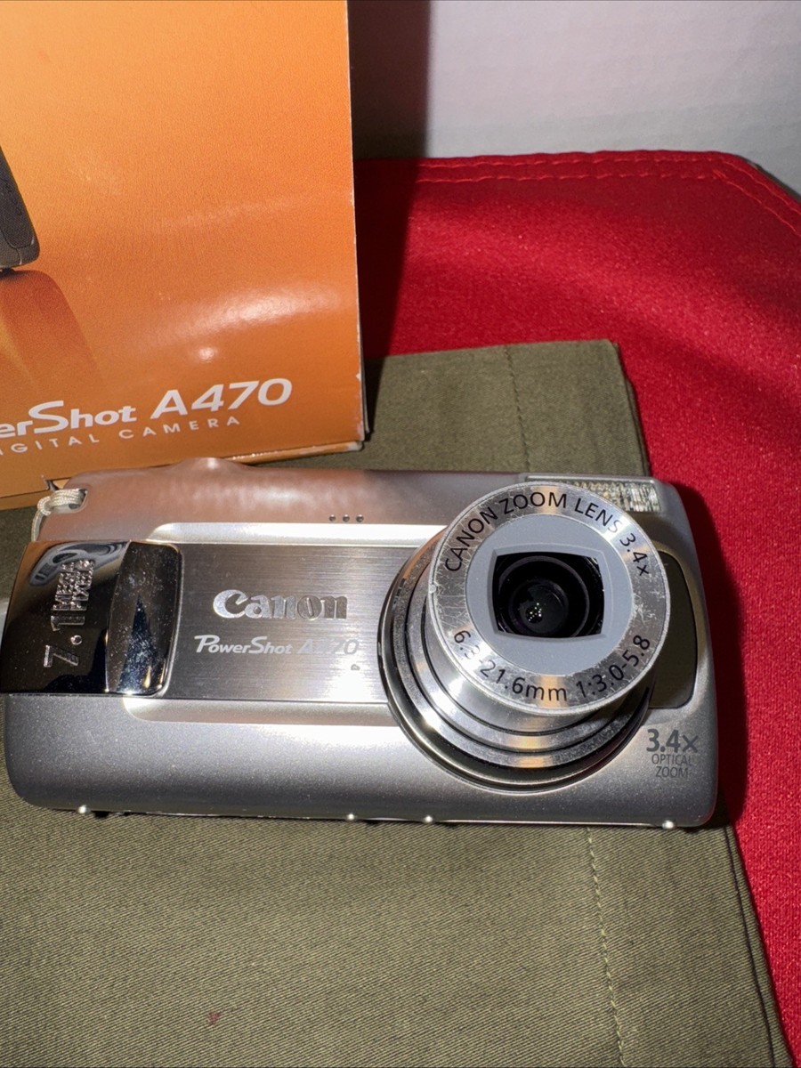 Canon PowerShot A470 7.1MP Digital Camera - Gray for sale