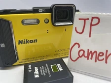 Excellent Nikon COOLPIX AW130 yellow Digital Camera 16.0 MP 5x GPS 2467