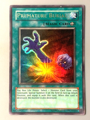 yugioh Premature Burial PSV-037 Unlimited Edition Ultra Rare