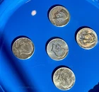 1965-69 Kennedy Half Dollars 40% Silver AU Lot Of 5 Uncertified