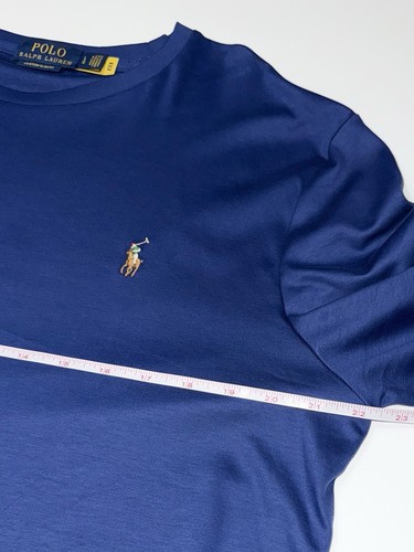 Custom Slim Fit Soft Cotton T-Shirt Polo Ralph Lauren Size Large - Picture 3 of 5