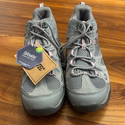NWT New Hi-Tec Apex Lite Mid Waterproof Gray Pink Hiking Boots Size 9.5