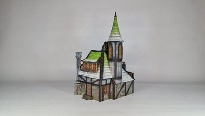 Tabletop Gelände Gebäude Steeple Lodge Mittelalter Unbemalt 28mm