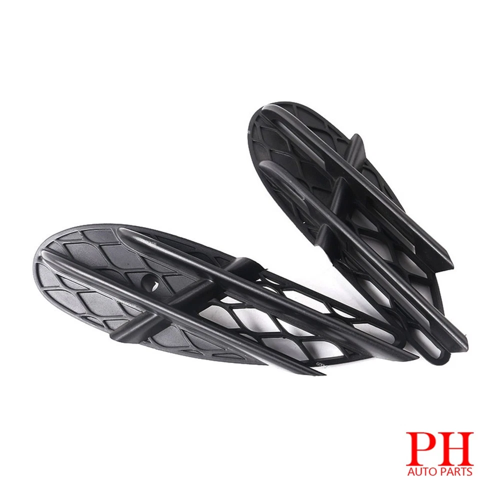 2 piezas rejilla de parachoques izquierda + derecha de plástico negro para Mercedes Benz S430 S500 2003-2006 Foto 3 de 3