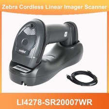 Zebra LI4278-SR20007WR Bluetooth Wireless 1D Barcode Scanner with Cable Cradle