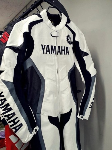 Yamaha Racing Motorbike Cowhide Leather Suit New Yamaha Motorcycle Biker Suit - Picture 3 of 4