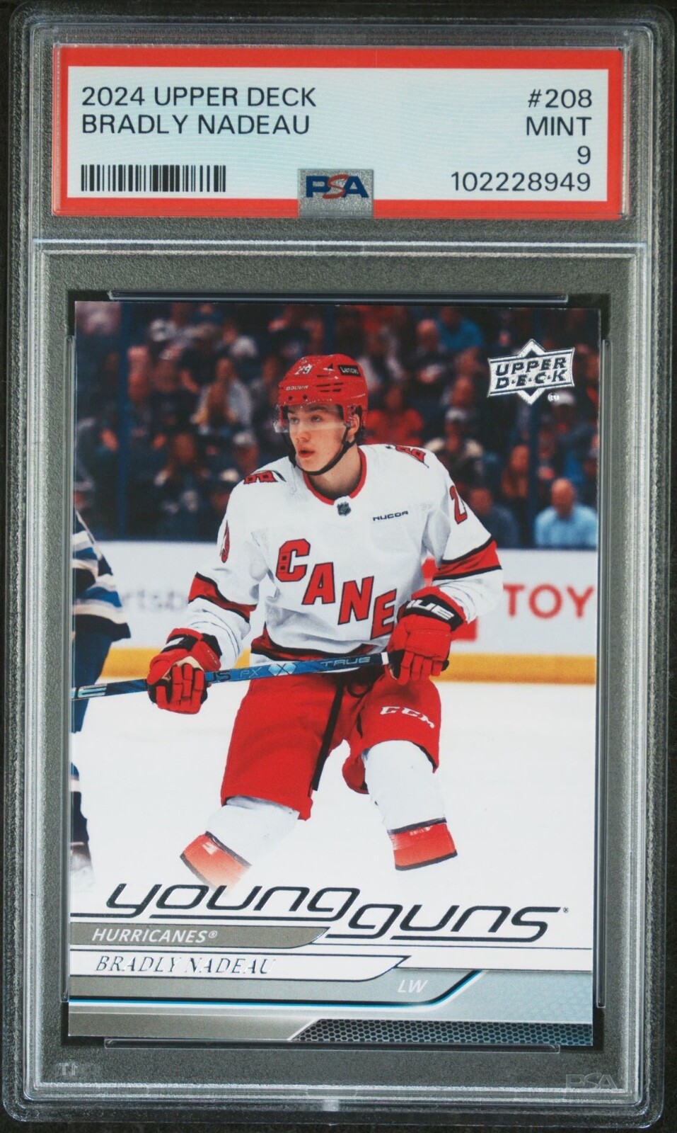 Bradly Nadeau 2024-25 Upper Deck Series 1 - Young Guns #208 PSA 9 (YG) (RC)