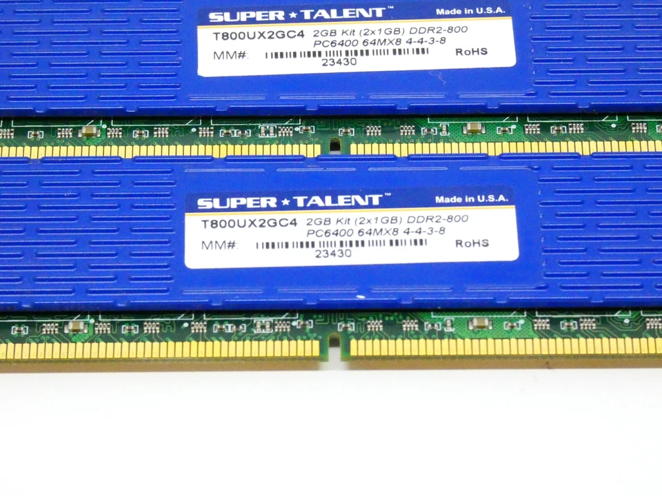 Super Talent 2x1GB DDR2 T800UX2GC4 DDR2-800 (TESTED on INTEL) - PC Memory - Image 3 of 3