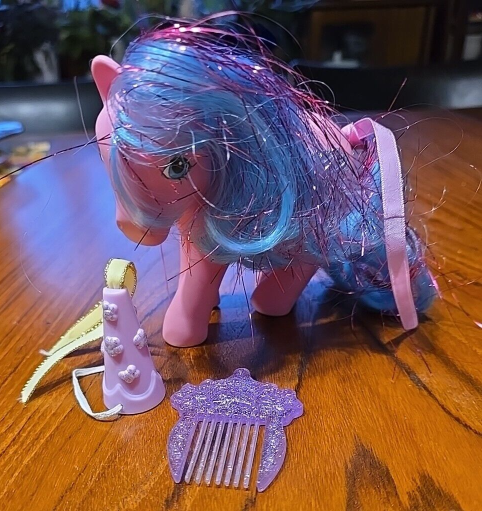 My Little Pony G1 1986 87 Principessa Primula con cappello damigella nastro e pettine VG MLP