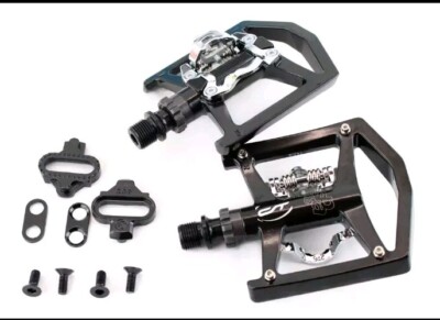 Contec Fahrrad System Pedale ''SPADE'' MTB, Trail - schwarz inkl. Schuhplatten