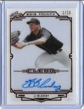 2019 Leaf Trinity JJ BLEDAY Clear Acetate Red Foil Auto RC 1/15 Reds 