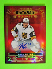 ZACK HAYES Red Holo Rookie Auto /35 SP 2022-23 Upper Deck Stature Hockey
