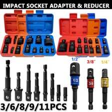 Drive Socket Adapter and Reducer Set 1/4" 3/8" 1/2" 3/4"  /Drill Socket Adaptor
