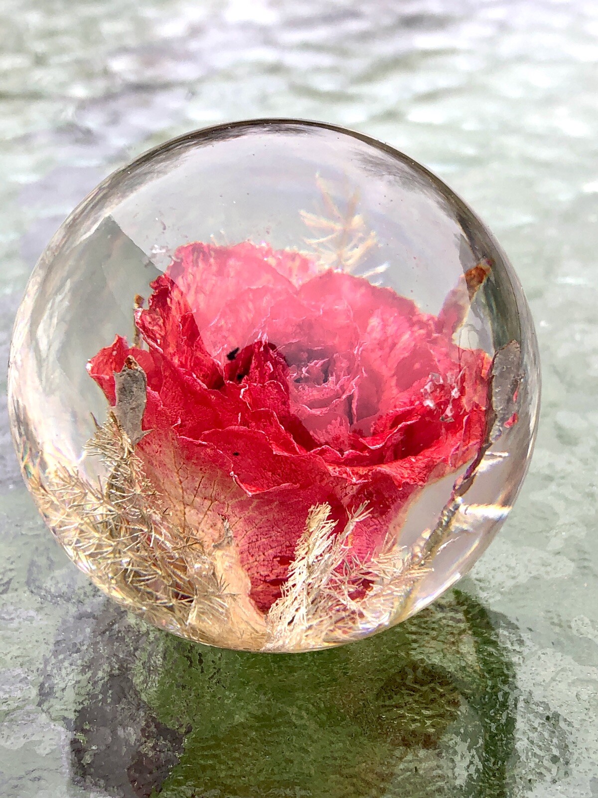 Vintage Hafod Grange Rose Paperweight 1989 The Original Collection