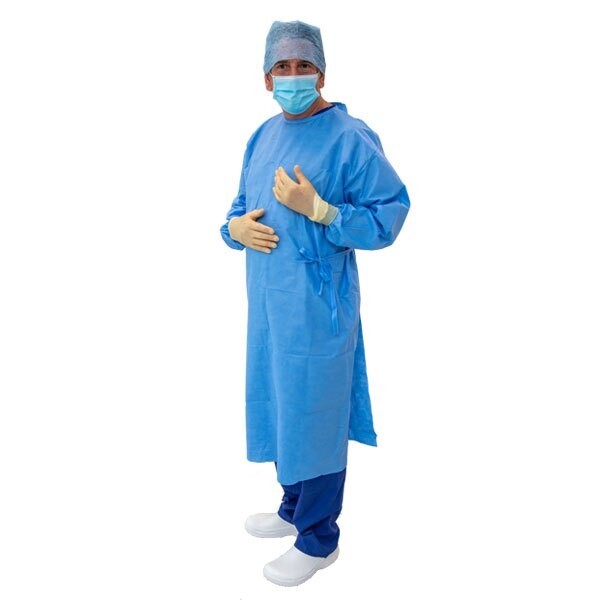 NEW Standard Surgical Gowns (L) Latex free Disposable Sterile Elastic Cuffs