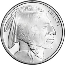 1 Oz. Silver Round Buffalo Design .999 Fine 1 Oz. Silver Round Buffalo Design .999 Fine