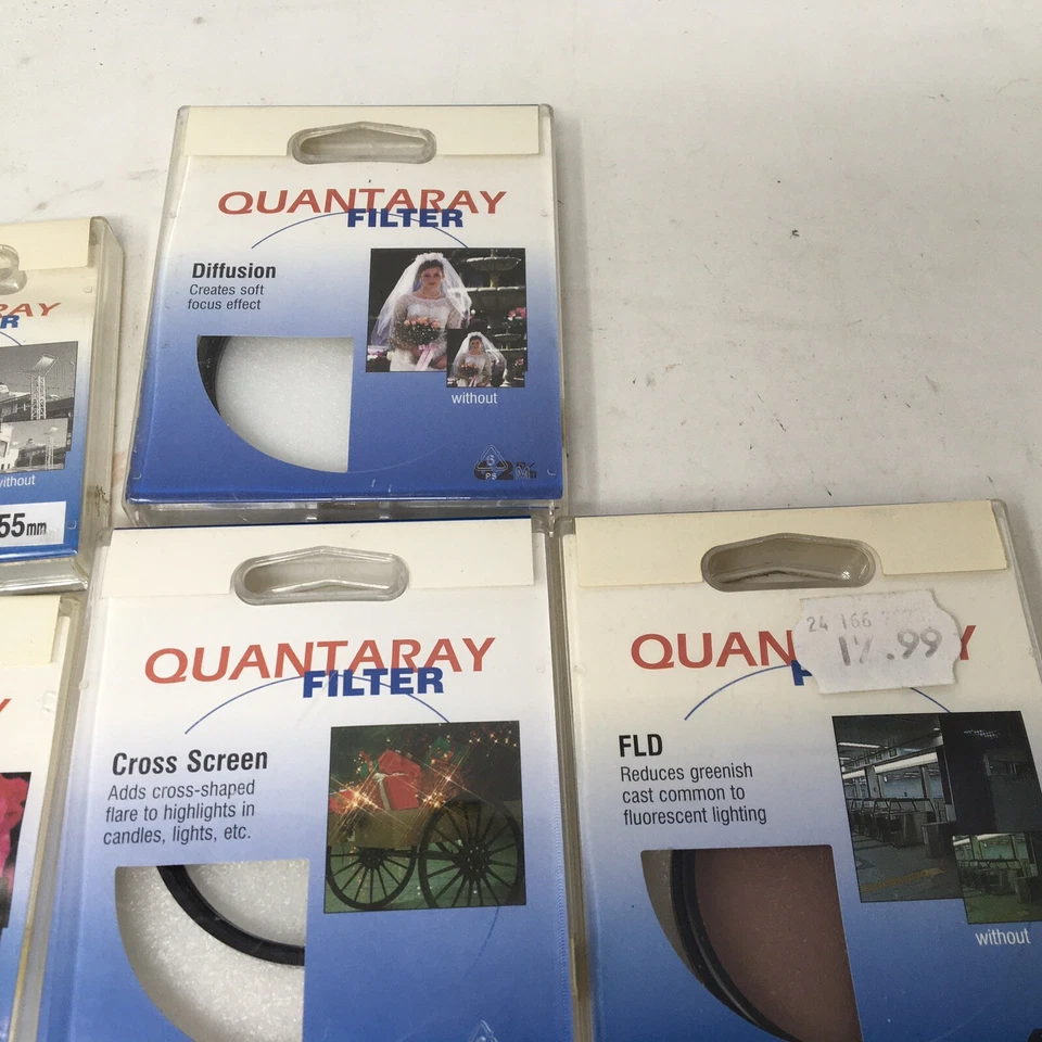 9 Camera Filters Tiffen Quantaray 55mm 62mm  Orange Close Up FLD Sunpak RED 55 - Image 3 of 4