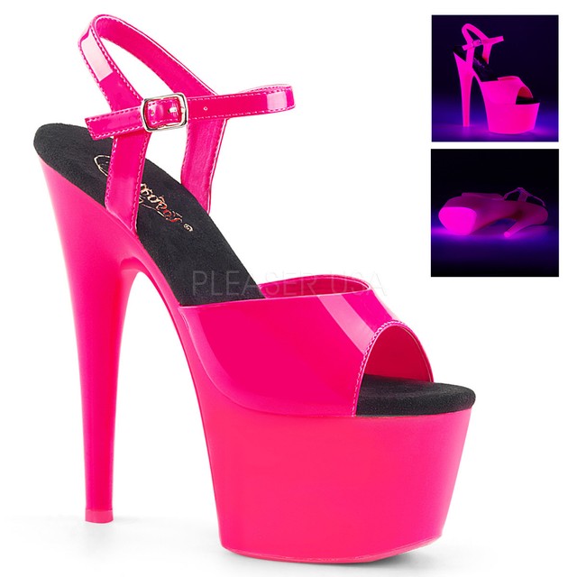 pleaser heels pink