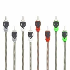 Raptor R5R174 PRO SERIES 17Ft. Dual Twist 4-Channel RCA Audio Interconnect Cable