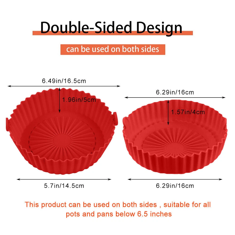 Air Fryer Pot Non-Stick Reusable Air Fryer Silicone Liners for Baking Microwave