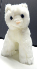 Vintage 2000 Animal Alley Fluffy White Kitten Toys-R-Us 10" Blue Eyes Plush Cat
