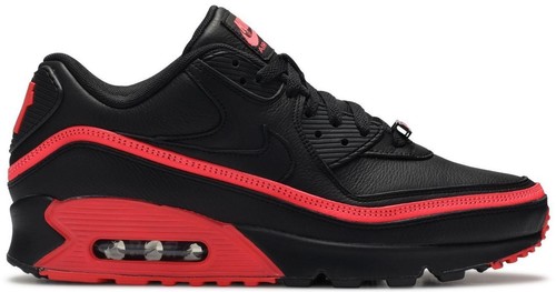 Size 12 Men's Undefeated Nike Air Max 90 Black Rush Pink CQ2289