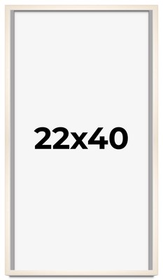 22x40 Frame White Wheat Solid Wood Picture Frame | Moulding Width 0.75 Inches |