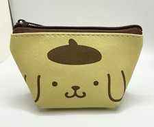 Sanrio POMPOMPURIN Mini Pouch Coin Purse Zipper 2021 Yellow Brown