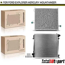 New Radiator & AC Condenser Cooling Kit for Ford Explorer Mercury Mountaineer