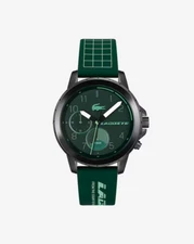 LACOSTE 2011218 ENDURANCE GREEN CHRONOGRAPH DIAL GREEN SILICONE STRAP MENS WATCH