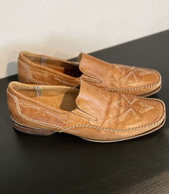 VTG Galizio Torresi Stitched Leather Loafers Men’s EU 43/US 10 Made In Italy Galizio Torresi 610108A V20046 Loafers in brown buy online main image 2