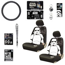 Star Wars Storm Trooper Disney Seat Covers Frame Decal Key Chain Wheel Cover