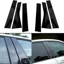 6x Glossy Black Pillar Posts Door Window Trim Cover For Jeep Cherokee KL 2014-23