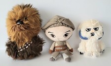 LOT OF 3 STAR WARS PLUSH- WAMPA, REY AND CHEWBACCA WITH SOUND 