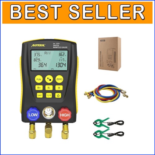 Intelligent Digital Manifold Gauge Kit for Efficient HVAC Testing & Maintenance