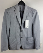 Bar III Men's 38 Short Slim-Fit Solid Blazer Grey / Silver Sport Coat