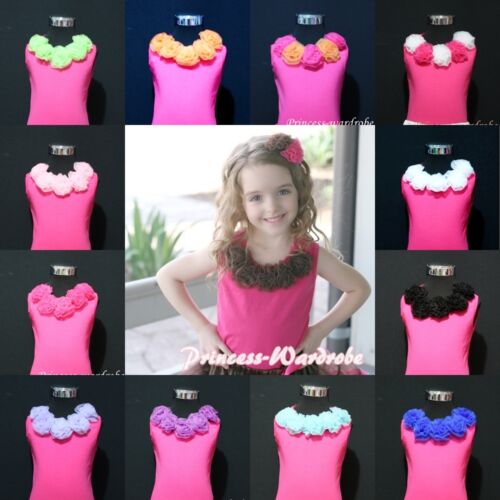 Halloween Hot Pink Pettitop Tank Top Shirt Optional Rose 4 Girl Pettiskirt 1-8Y - Picture 1 of 24