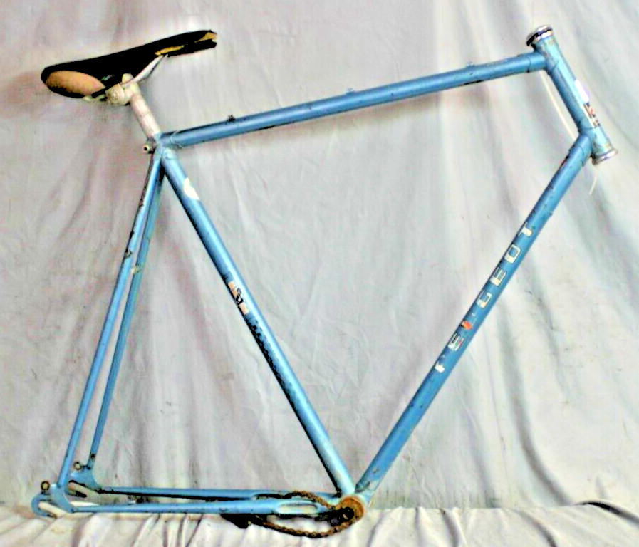 1987 Peugeot Vintage Road Bike Frame Set 63cm XX-Large France
