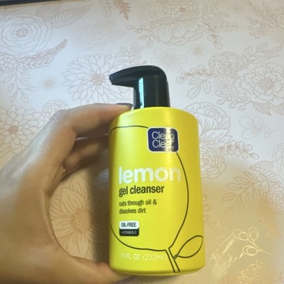 Clean & Clear Lemon Gel Face Cleanser Oil-Free with Vitamin C 7.5 fl oz