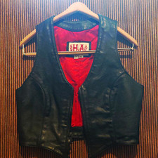 HA LEATHER MADE IN USA Ladies Cropped Leather Vest