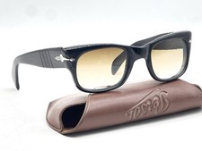 PERSOL 6200 RATTI HASSAN Vintage Sunglasses Man's Frame Black Acetat Case 51