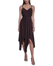 Halston Spaghetti Strap Midi Dress Women's
