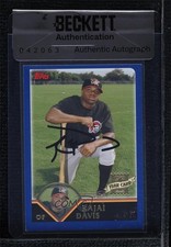 BAS 2003 Topps Traded & Rookies Rajai Davis #T243 Seal of Authenticity Auto 3c7