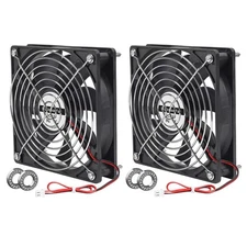 2Pcs 12025 120Mm X 25Mm 12V 5 Inch Dual Ball Bearings Brushless Fan 2Pin DC Cool